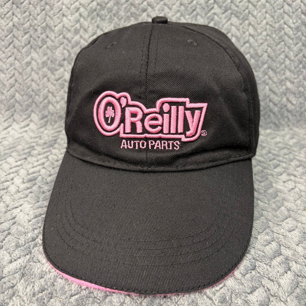 O'Reilly Auto Parts Hat Baseball Cap Women OSFM Black Pink Embroidered Logo